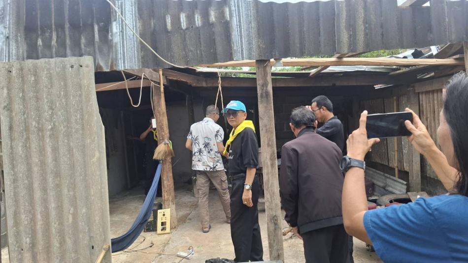 ลงพื้นที่สำรวจความเสียหายเพื่อช่วยเหลือผู้ประสบภัยพิบัติที่เกิดจากพายุฝนตก